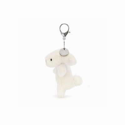 Jellycat Bashful Bunny Cream Bag Charm USA | 59246GBJV